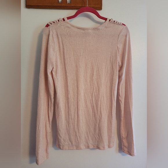 Pink Long Sleeve with Cut Out Shoulders - Picture 2 of 3